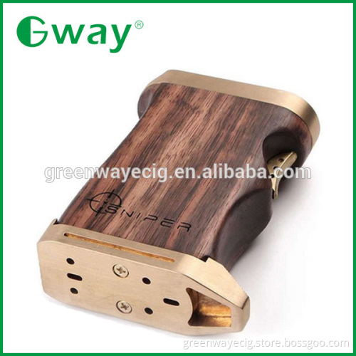 2015 Greenway Newest mechanical mod, wood sniper box mod vs 26650 regulated box mod
